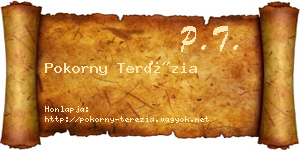 Pokorny Terézia névjegykártya